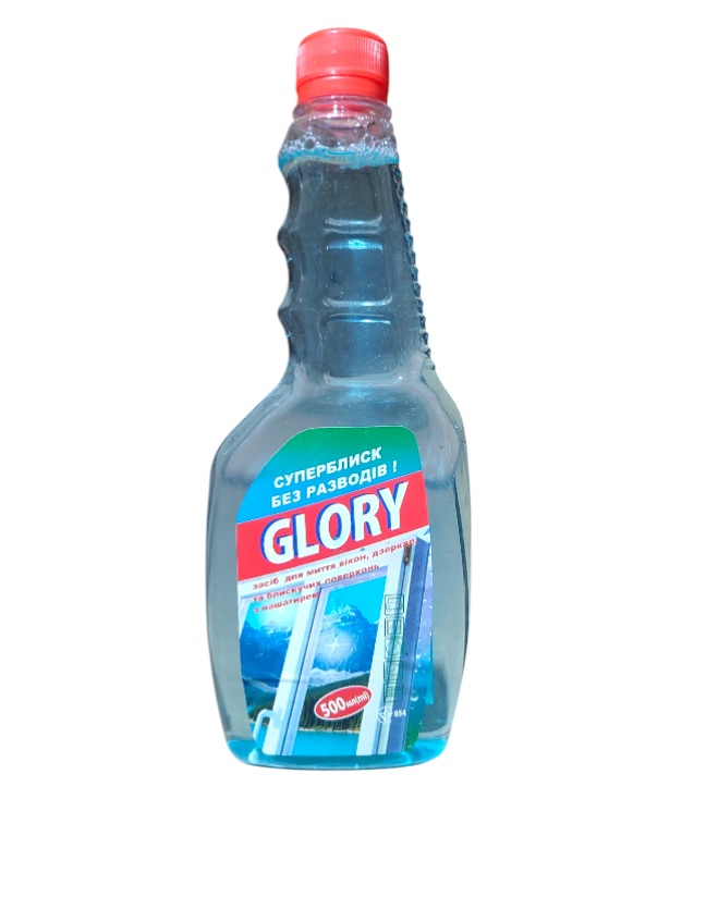 Засіб для миття скла та дзеркал Glory 0.5 л, запаска